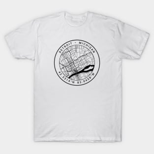 Detroit Map T-Shirt